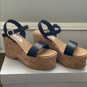 Steve Madden Cork Platform Wedges
